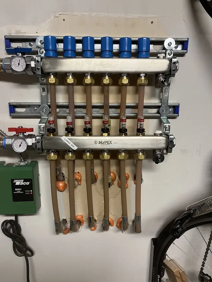 Plumber performing Gas Leak Detection at a residential property in Wilna